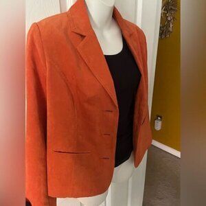 Studio Works faux suede blazer / jacket 🧡